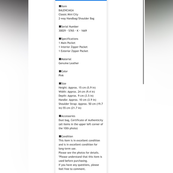 Balenciaga Pink Satchel Bag - Picture 11 of 11